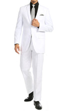Load image into Gallery viewer, Paul Lorenzo Mens White Slim Fit 2 Piece Suit - Ferrecci USA 
