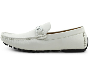 Men's White Casual Driving Moccasin/Loafers Shoes