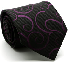 Load image into Gallery viewer, Mens Dads Classic Purple Paisley Pattern Business Casual Necktie &amp; Hanky Set O-6 - Ferrecci USA 
