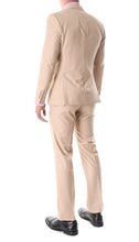 Load image into Gallery viewer, Oslo Tan Notch Lapel 2 Piece Suit Slim Fit - Ferrecci USA 

