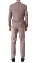 Load image into Gallery viewer, Oslo Taupe Notch Lapel 2 Piece Slim Fit Suit - Ferrecci USA 
