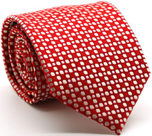 Load image into Gallery viewer, Mens Dads Classic Red Geometric Pattern Business Casual Necktie &amp; Hanky Set P-4 - Ferrecci USA 
