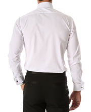 Load image into Gallery viewer, Ferrecci Men&#39;s Paris White Slim Fit Lay Down Collar Pleated Tuxedo Shirt - Ferrecci USA 
