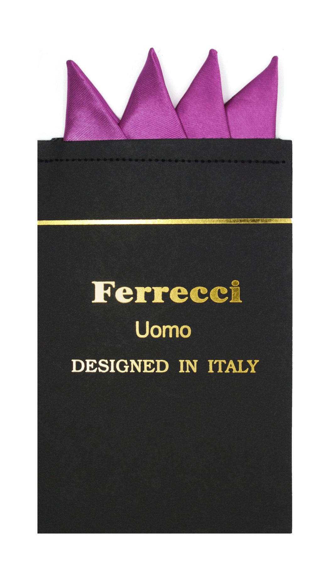 Pre-Folded Microfiber Violet Handkerchief Pocket Square - Ferrecci USA 