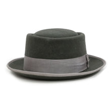 Load image into Gallery viewer, Charcoal Wool Pork Pie Hat - Ferrecci USA 
