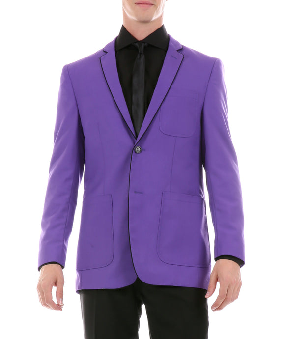 Porter Purple Men's Slim Fit Blazer - Ferrecci USA 