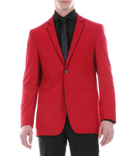 Load image into Gallery viewer, Mens Porter Red Slim Fit Blazer - Ferrecci USA 
