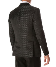 Load image into Gallery viewer, Men&#39;s Pronto Black Star Modern Fit Notch Lapel Tuxedo Blazer - Ferrecci USA 
