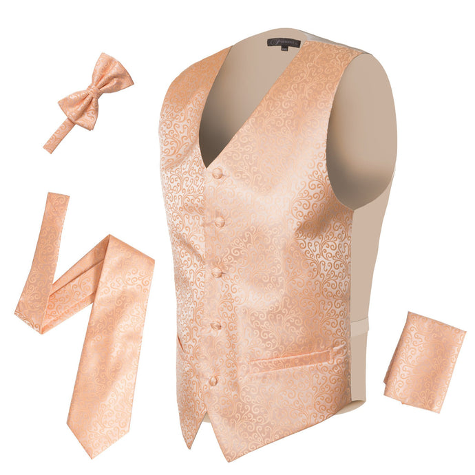 Ferrecci Mens PV50-7 Peach Vest Set - Ferrecci USA 