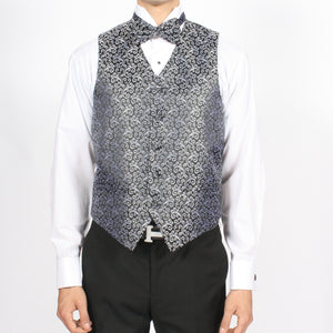 Ferrecci Mens PV50-1 Black Silver Vest Set - Ferrecci USA 