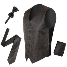 Load image into Gallery viewer, Ferrecci Mens PV50-4 Black Vest Set - Ferrecci USA 
