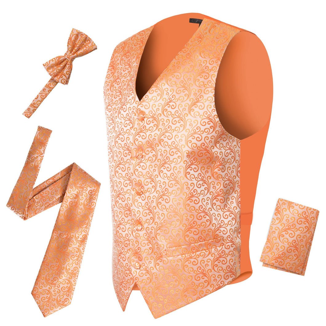 Ferrecci Mens PV50-8 Orange Vest Set - Ferrecci USA 