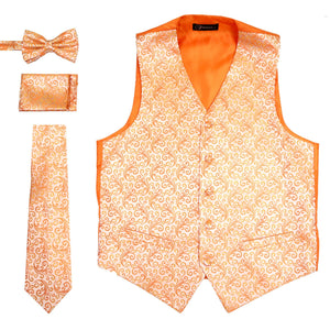 Ferrecci Mens PV50-8 Orange Vest Set - Ferrecci USA 