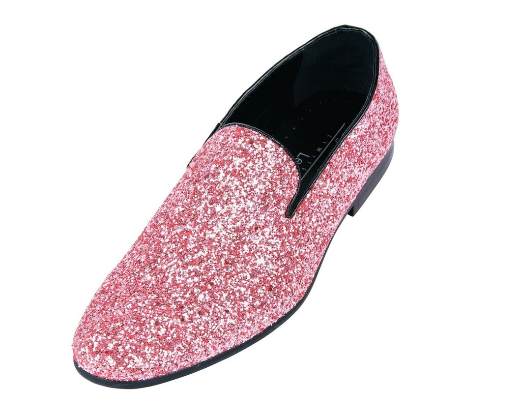 Sparkle Slip On Men's  Shoes Color Pink