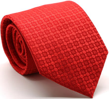 Load image into Gallery viewer, Mens Dads Classic Red Geometric Pattern Business Casual Necktie &amp; Hanky Set R-1 - Ferrecci USA 
