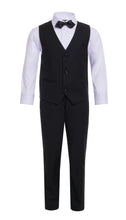 Load image into Gallery viewer, Boys Reno JR 5pc Black Shawl Tuxedo Set - Ferrecci USA 
