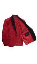 Load image into Gallery viewer, Boys Reno JR 5pc Red Shawl Tuxedo Set - Ferrecci USA 
