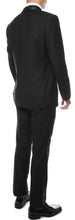 Load image into Gallery viewer, Ferrecci Men&#39;s Reno Black Slim Fit Shawl Lapel 2 Piece Tuxedo Suit Set - Ferrecci USA 
