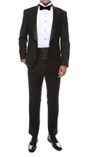 Load image into Gallery viewer, Ferrecci Men&#39;s Reno Black Slim Fit Shawl Lapel 2 Piece Tuxedo Suit Set - Ferrecci USA 

