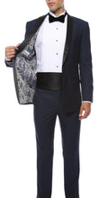 Load image into Gallery viewer, Ferrecci Men&#39;s Reno Navy Slim Fit Shawl Lapel 2 Piece Tuxedo Suit Set - Ferrecci USA 
