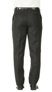 Rod Premium Black 2 Piece Wool Suit Stain Resistant Traveler Suit with 2 Pairs of Pants - Ferrecci USA 