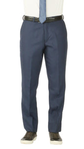 Rod Premium Blue Wool 2 Piece Suit Stain Resistant Traveler Suit - w 2 Pairs of Pants - Ferrecci USA 