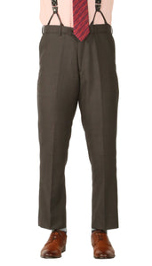 Rod Premium Taupe Wool 2pc Stain Resistant Traveler Suit - w 2 Pairs of Pants - Ferrecci USA 