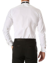 Load image into Gallery viewer, Ferrecci Men&#39;s Rome White Slim Fit Pique Wing Tip Collar Tuxedo Shirt with Bib - Ferrecci USA 
