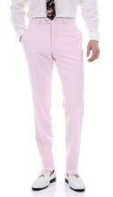 Load image into Gallery viewer, Men&#39;s  Slim Fit Two Button Pink Seersucker Suit - Ferrecci USA 

