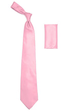 Load image into Gallery viewer, Pink Satin Regular Fit Dress Shirt, Tie &amp; Hanky Set - Ferrecci USA 
