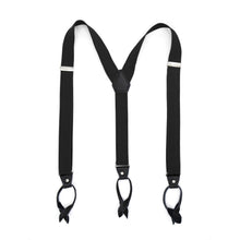Load image into Gallery viewer, Black Button-End Unisex Suspenders - Ferrecci USA 
