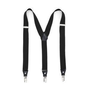 Black Clip-On Unisex Suspenders - Ferrecci USA 