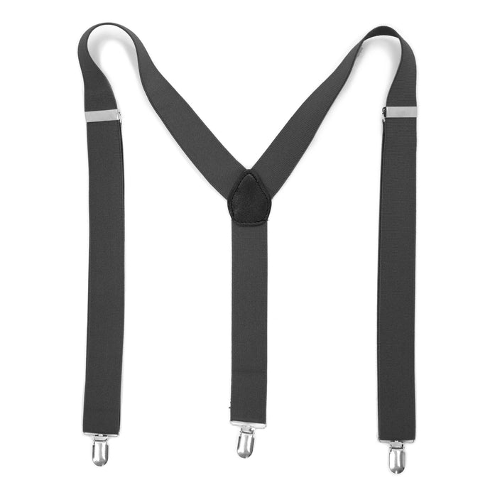 Charcoal Vintage Style Unisex Suspenders - Ferrecci USA 