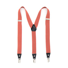 Load image into Gallery viewer, Coral Clip-On Unisex Suspenders - Ferrecci USA 
