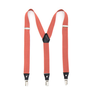 Coral Clip-On Unisex Suspenders - Ferrecci USA 