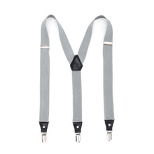 Load image into Gallery viewer, Grey Clip-On Unisex Suspenders - Ferrecci USA 
