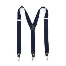 Load image into Gallery viewer, Navy Clip-On Unisex Suspenders - Ferrecci USA 

