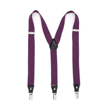 Load image into Gallery viewer, Purple Clip-On Unisex Suspenders - Ferrecci USA 
