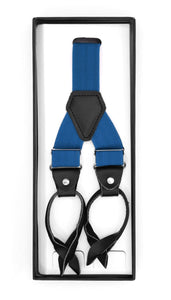 Royal Blue Unisex Button End Suspenders - Ferrecci USA 