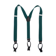 Load image into Gallery viewer, Teal Unisex Button End Suspenders - Ferrecci USA 

