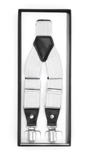 Load image into Gallery viewer, Off-White Clip-On Unisex Suspenders - Ferrecci USA 
