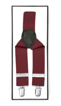Load image into Gallery viewer, Burgundy Vintage Style Unisex Suspenders - Ferrecci USA 
