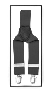 Charcoal Vintage Style Unisex Suspenders - Ferrecci USA 