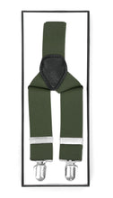 Load image into Gallery viewer, Hunter Green Vintage Style Unisex Suspenders - Ferrecci USA 
