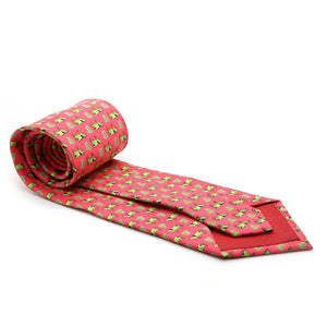 Cash Cow Coral Necktie with Handkerchief Set - Ferrecci USA 