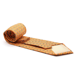 Carriage Driver Orange Necktie with Handkerchief Set - Ferrecci USA 