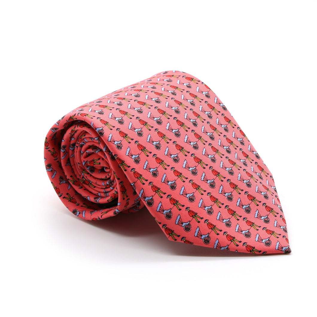 Carriage Driver Pink Necktie with Handkerchief Set - Ferrecci USA 