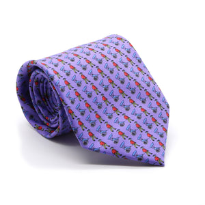 Carriage Driver Purple Necktie with Handkerchief Set - Ferrecci USA 