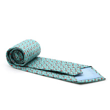 Load image into Gallery viewer, Carriage Driver Teal Necktie with Handkerchief Set - Ferrecci USA 
