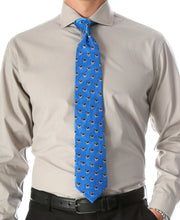 Load image into Gallery viewer, Cow Blue Necktie with Handkerchief Set - Ferrecci USA 

